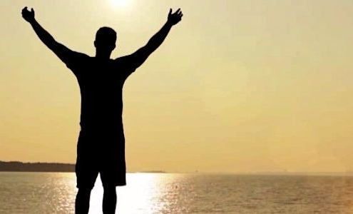 Positive Guy on Beach